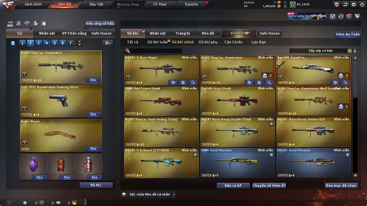 shop acc cf uy tin gia re
